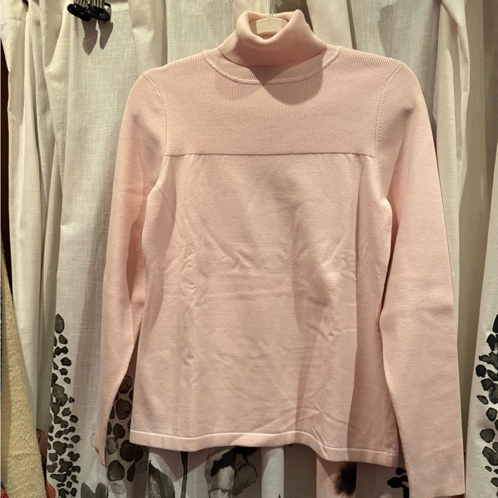 J'Envie Women’s Long-Sleeve Turtleneck  Top in Light Pink